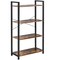 Costway 4-Tier Bookshelf Industrial Bookcase Diaplay Shelf Storage Rack Rustic Brown\Black